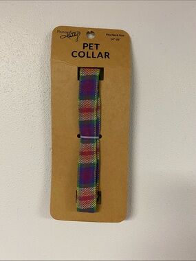 Primitives by Kathy Rainbow Plaid Pet Collar